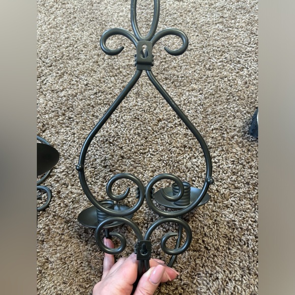 Set Of Two Wall Hanging Taper/Peg Light Candle Holders VG Condition - Picture 6 of 8